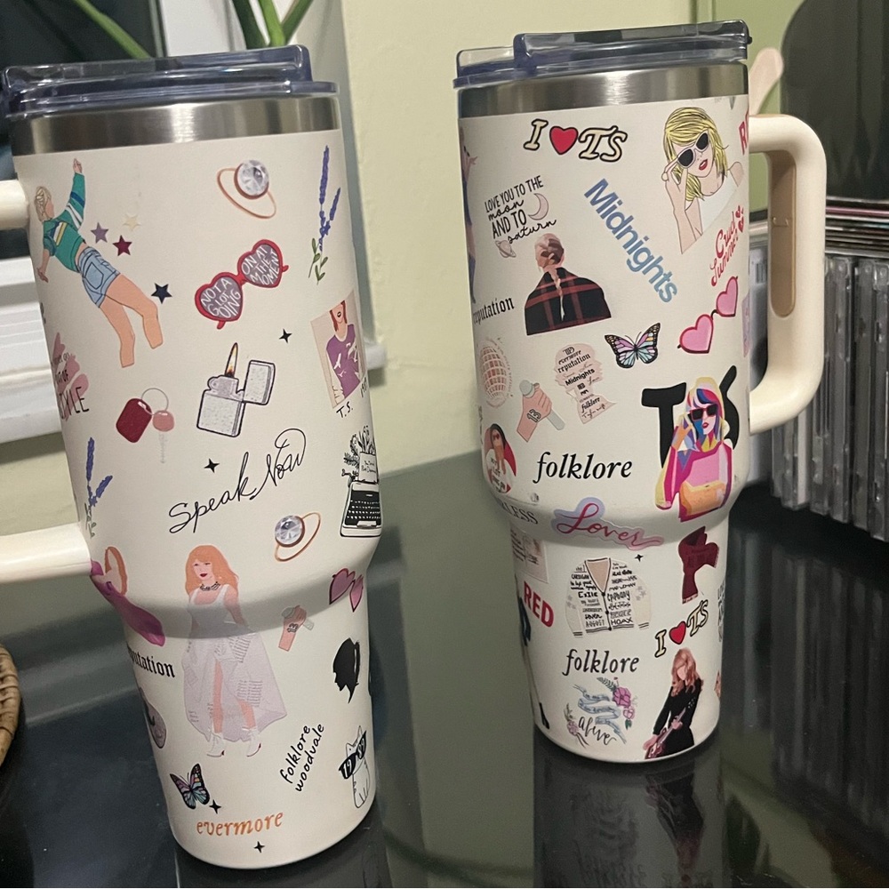 Swiftie Tumbler Taylor Swift 13 Water Bottle 1989 evermore folklore folklore - Picture 3 of 6
